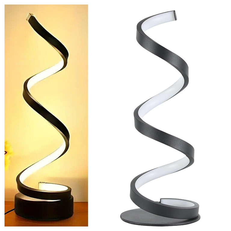 Led Spiralna Lampka Nocna Lampa Stołowa Oświetlenie Dekoracyjne do Sypialni (1)