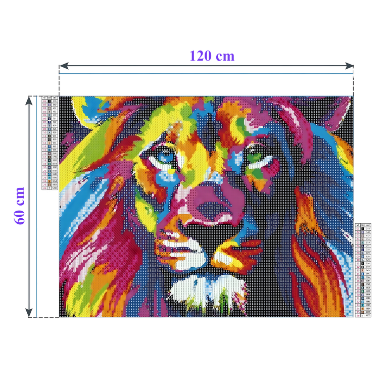 HAFT DIAMENTOWY DUŻY 120x60 Diamond Painting Mozaika Diamentowa XXL ZESTAW  (5)
