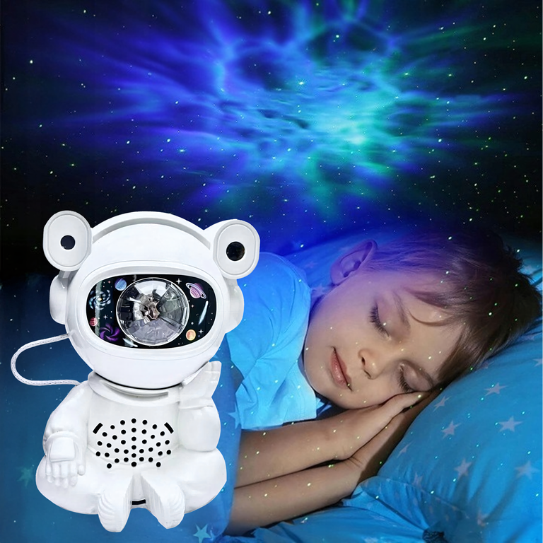 Projektor Gwiazd Astonauta Lampka Nocna Rzutnik dla Dzieci Kosmos Pilot USB (14)