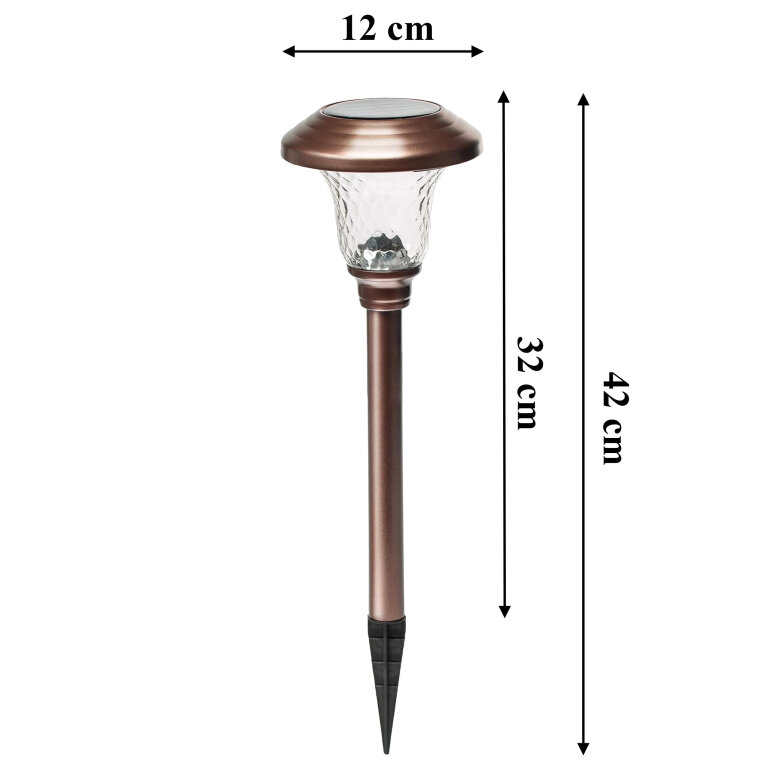 Zestaw Lamp Lampy Ogrodowe Solarne Wbijane Wodoodporne 42cm Zewnętrzne 6szt. (4)