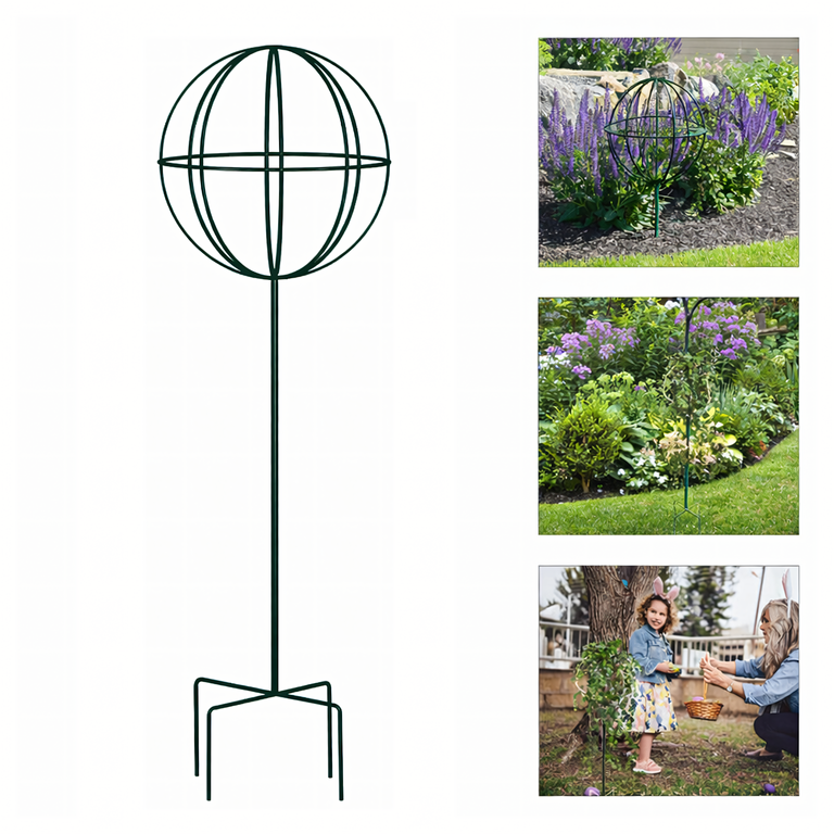 Pergola Ogrodowa Tarasowa Metalowa Podpora do Pnączy Róż Kwiatów 50x10cm zielona (5)