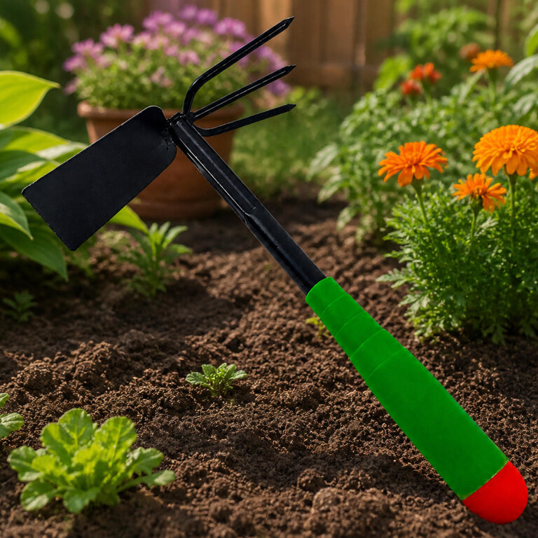 Motyka Motyczka Ogrodowa 31cm z Pazurkami Kopaczka 2w1 do Ogrodu Grabki (11)