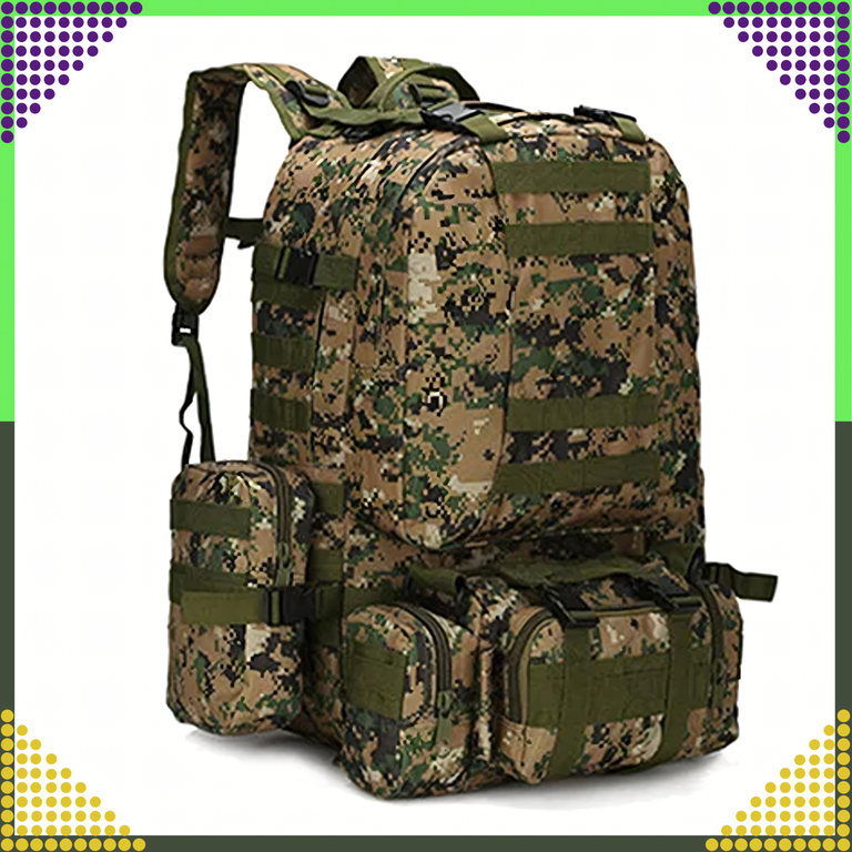 Plecak Szkolny Podróżny Taktyczny 4w1 Wojskowy Turystyczny Survival 50L (6)