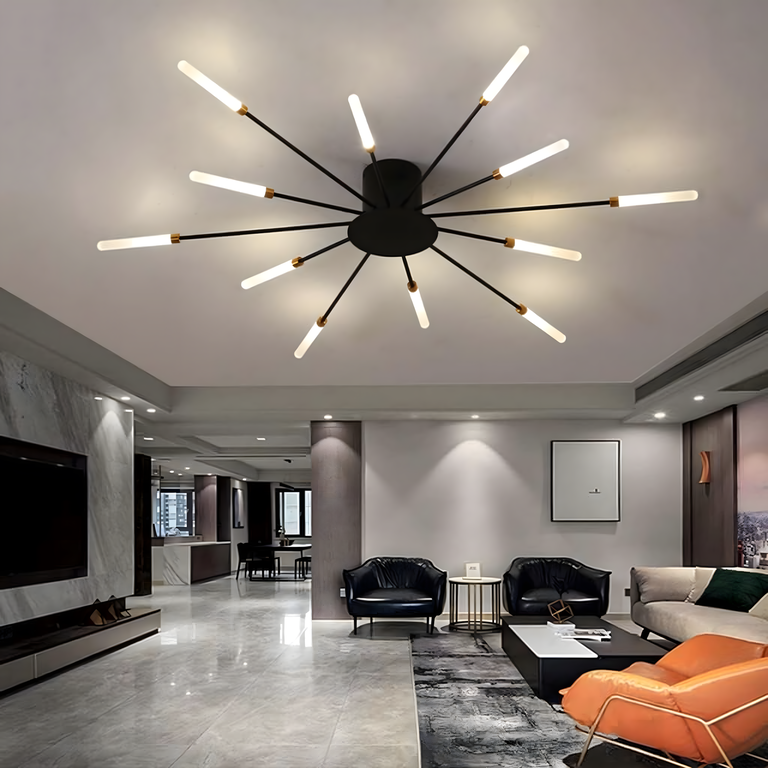 Lampa Sufitowa Led Żyrandol Fajerwerki Nowoczesna do Salonu Jadalni 12W (10)