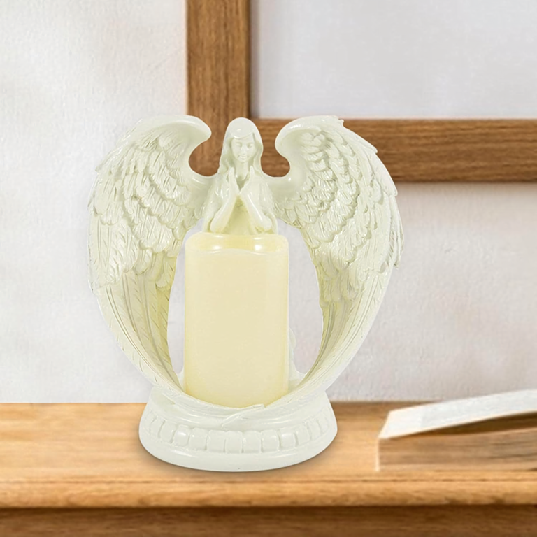 24 x Figurka Dekoracyjna Świecznik Świeca Ozdoba Anioł Aniołek Led Święta Ogród 21cm (11)