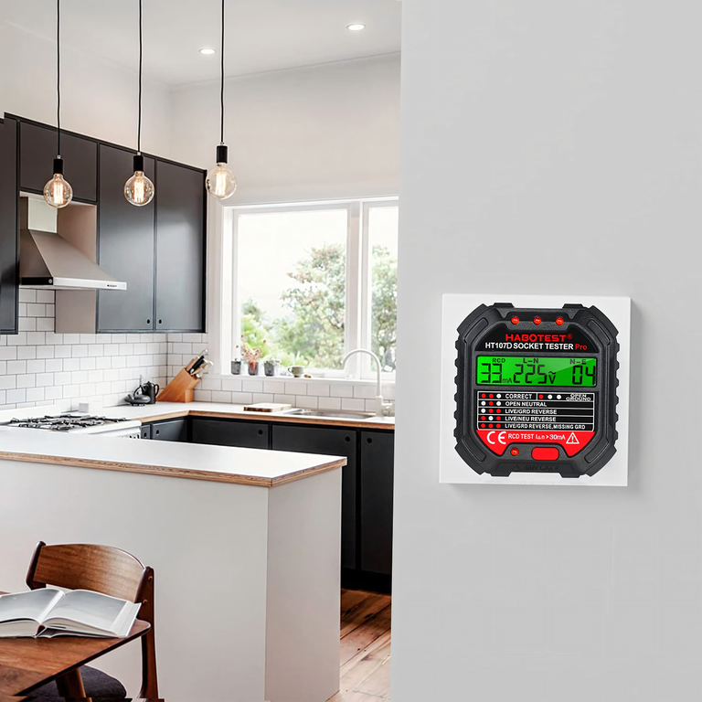 Tester Napięcia Gniazd Sieciowych Elektrycznych Gniazdek Kontaktów LCD RCD (15)