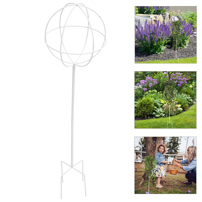 Pergola Ogrodowa Tarasowa Metalowa Podpora do Pnączy Róż Kwiatów 50x10cm biała (4)