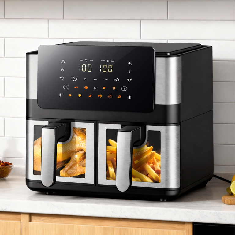 Frytkownica Beztłuszczowa Air Fryer 8L 4+4L Frytownica 2000W 12 Programów  (5)