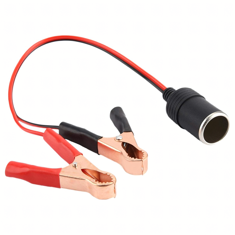 Adapter Przejściówka Gniazda Zapalniczki z Wyjściem na Krokodylki 12V 24V  (3)