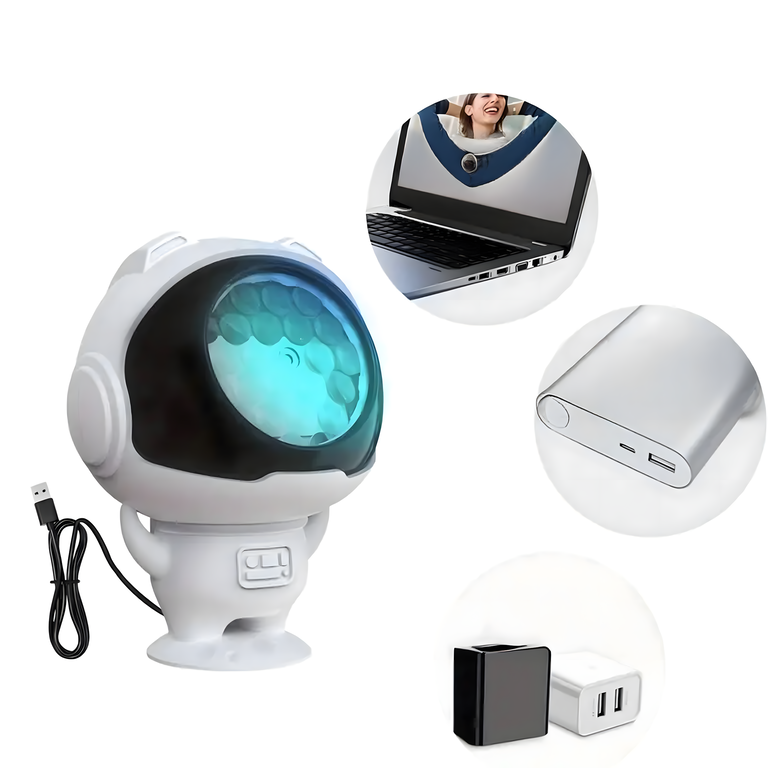 Projektor Rzutnik Laserowy Led Astronauta Kosmonauta Lampka Nocna Dzieci  (4)