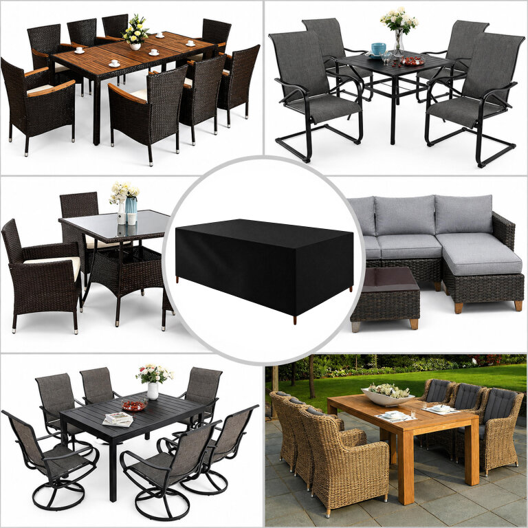 Pokrowiec Plandeka na Meble Ogrodowe Wodoodporny Stół Cateringowy 220x105x105 (8)