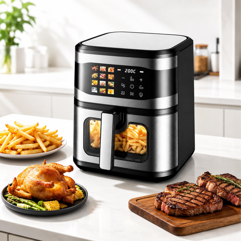 Frytkownica Beztłuszczowa Air Fryer 8L Frytownica 1700W 12 Programów Mocna (9)