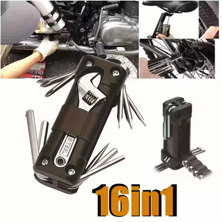 Multitool Rowerowy Klucze do Naprawy Wielofunkcyjny Zestaw Narzędzi 13w1 (10)