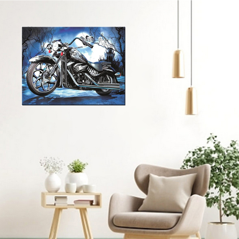 MALOWANIE PO NUMERACH OBRAZ Z RAMĄ  DIY ZESTAW PĘDZLE FARBY PŁÓTNO 30x40 (13)