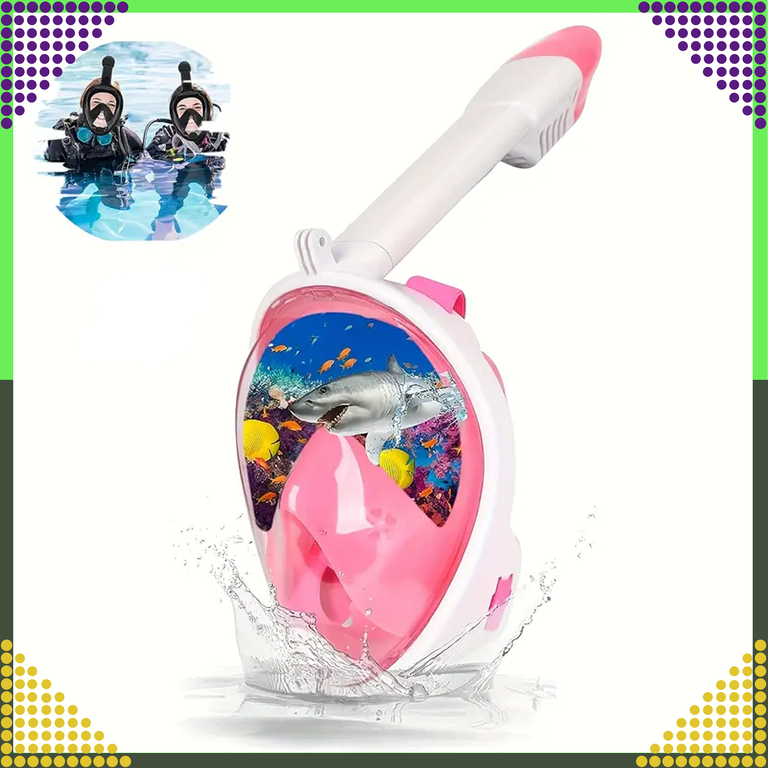 Maska do Nurkowania Pływania Snorkelingu Wody Pełnotwarzowa na Basen L/XL  (8)