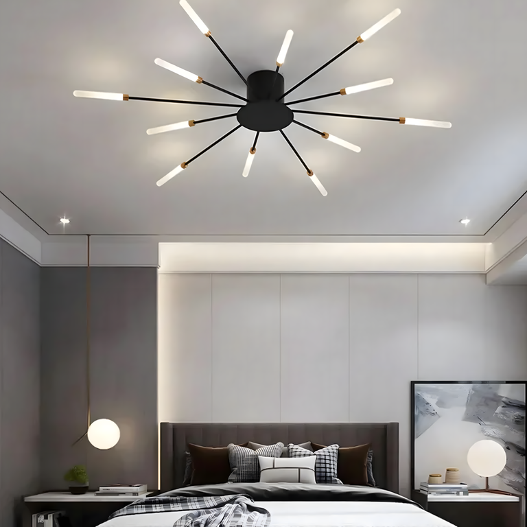 Lampa Sufitowa Led Żyrandol Fajerwerki Nowoczesna do Salonu Jadalni 12W (8)