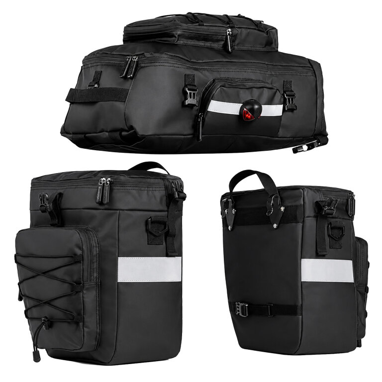 Sakwa Torba Rowerowa Wodoodporna 48L 3w1 Plecak na Bagażnik Rower Duża XXL (3)