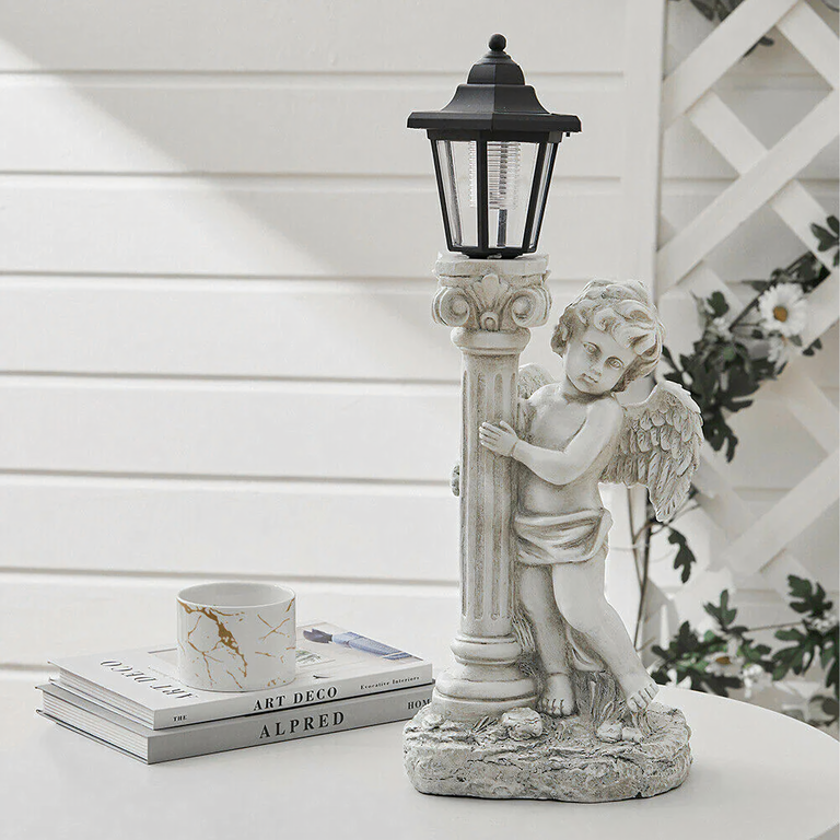 96x Aniołek Solarny Led Figurka Świecznik Dekoracja Posążek do Ogrodu na Grób 49cm (8)