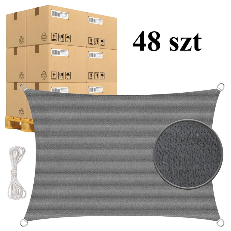 48x Zagiel Przeciwsłoneczny Parasol Ogrodowy Zacieniacz Prostokąt Markiza 5x7m  (1)