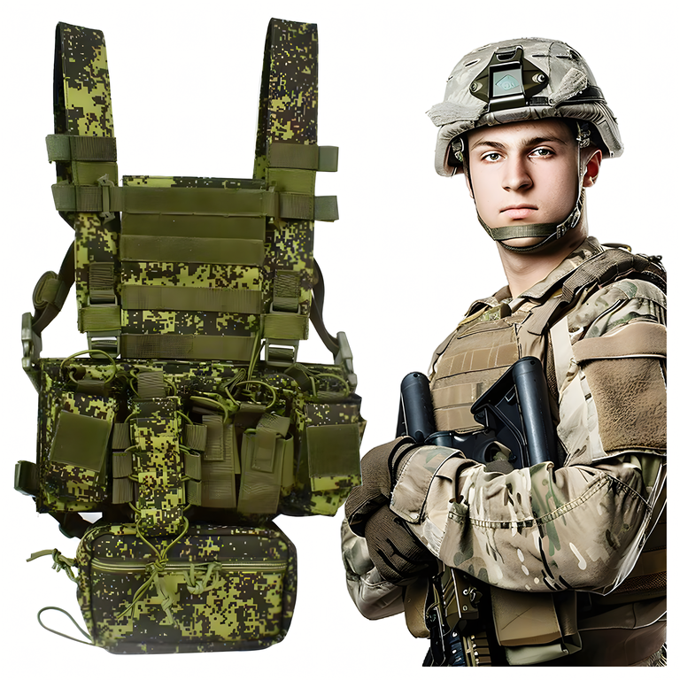 Kamizelka Taktyczna Wosjkowa Ochronna Molle Lekka Airsoft Zasobnik Asg (1)