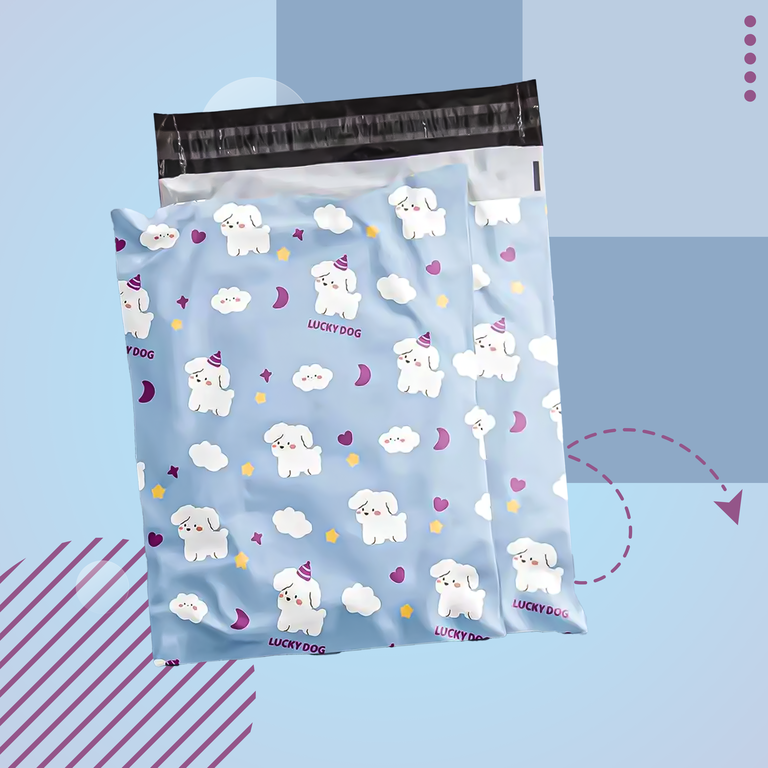 FOLIOPAKI KURIERSKIE MOCNE KOPERTY FOLIOWE 380X520 LUCKY DOG 50szt (3)