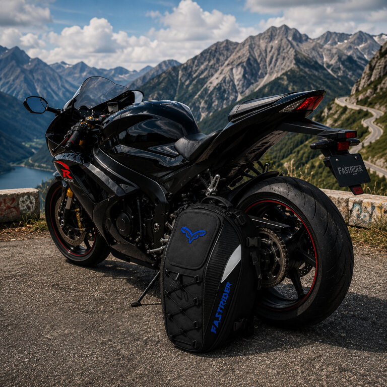 Plecak Motocyklowy Torba na Kask Siedzenie Wodoodporny Pokrowiec Sakwa 45L (14)