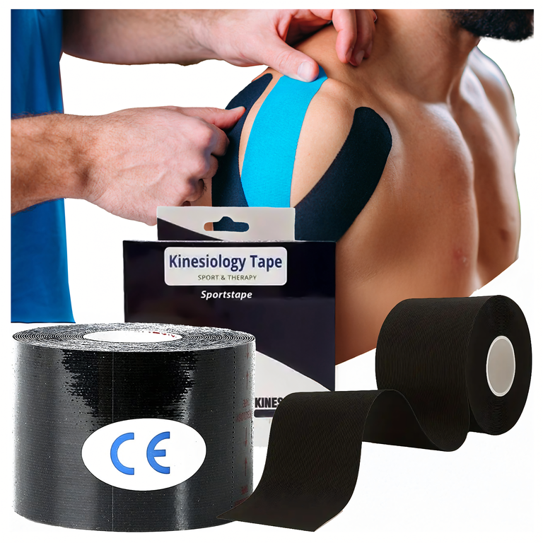 Plastry Tape Tejpy Kinesio Taping Tejp Taśma Kinesio Sport Pro 5Mx5CM (1)