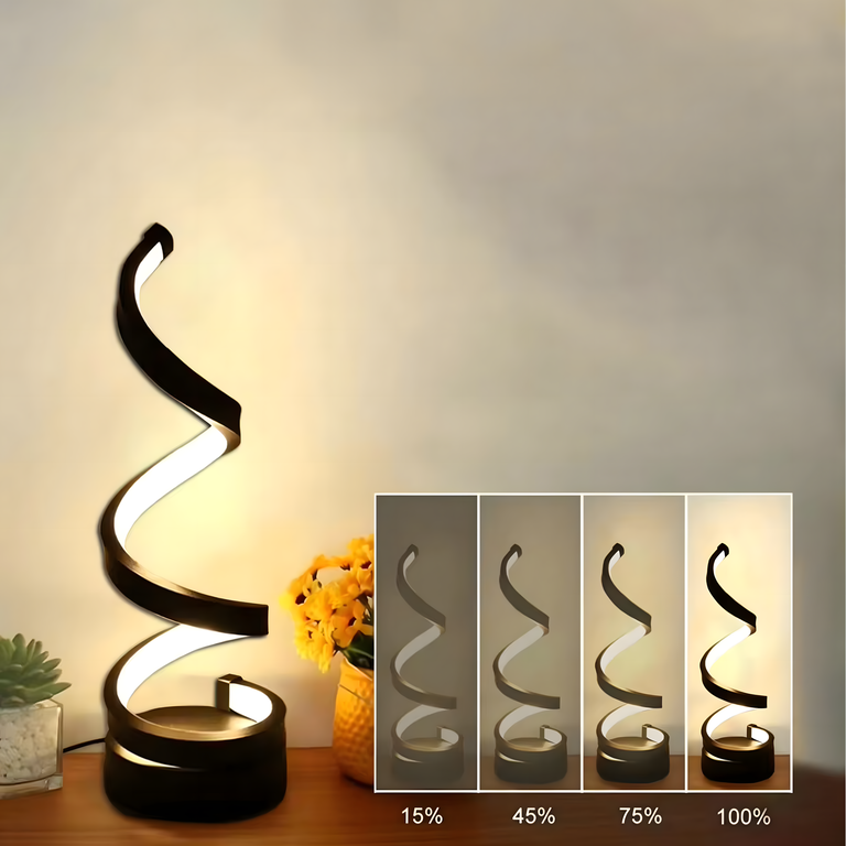 Led Spiralna Lampka Nocna Lampa Stołowa Oświetlenie Dekoracyjne do Sypialni (6)