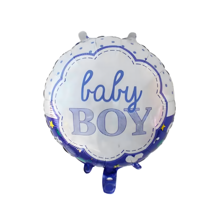 Balony na Baby Shower Bobas Chłopiec Baby Boy Zestaw 5 szt Gwiazdki Balon (5)