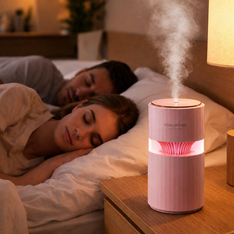 Nawilżacz Powietrza Dyfuzor do Samochodu z Lampką Podświetleniem Led 400ml  (13)
