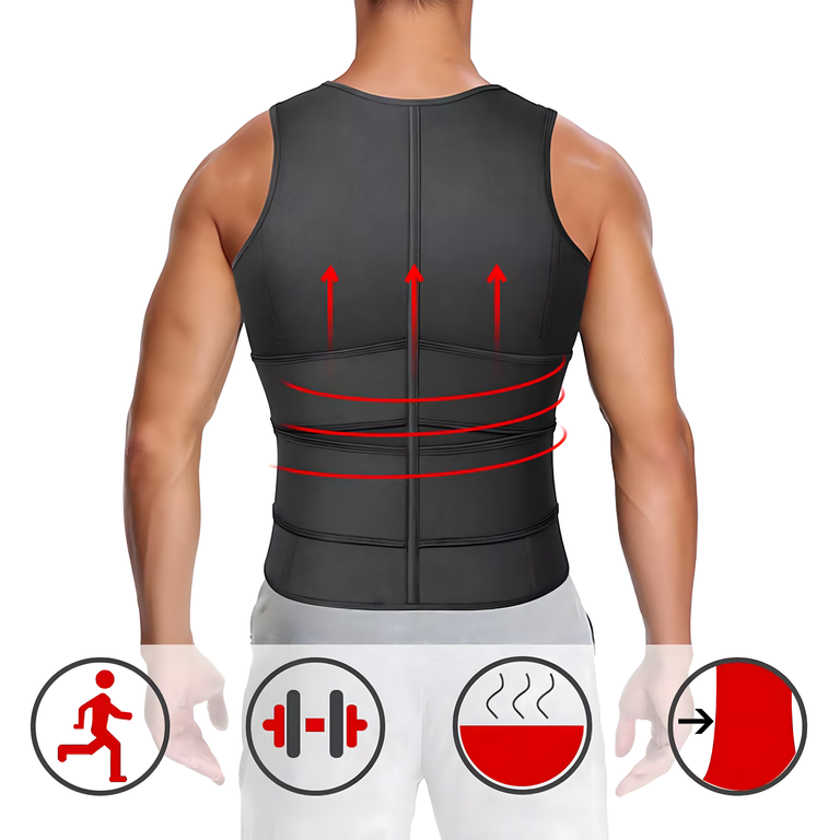 KAMIZELKA NEOPRENOWA FITNESS MĘSKA ODCHUDZAJĄCA SPORTOWA TRENINGOWA SAUNA M (9)