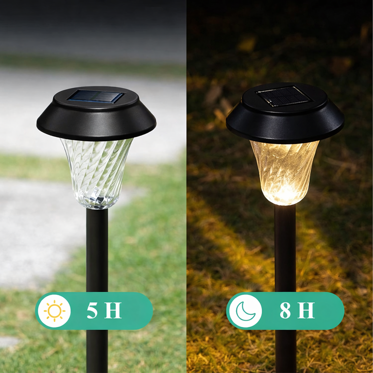 Zestaw Lamp Lampy Ogrodowe Solarne Wbijane Wodoodporne 41cm Zewnętrzne 6szt. (7)