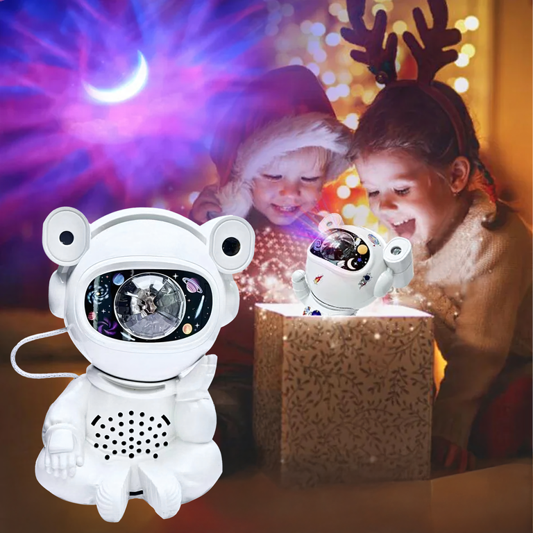 Projektor Gwiazd Astonauta Lampka Nocna Rzutnik dla Dzieci Kosmos Pilot USB (16)