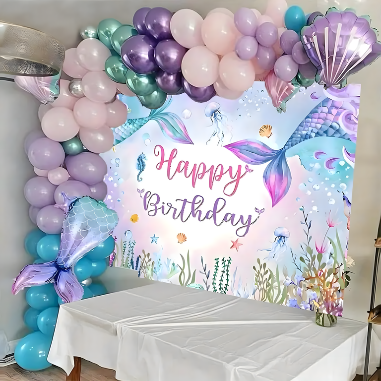 Girlanda Balonowa Balon Zestaw Balonów Łuk Balony Urodzinowe Syrenka 97 ele (12)