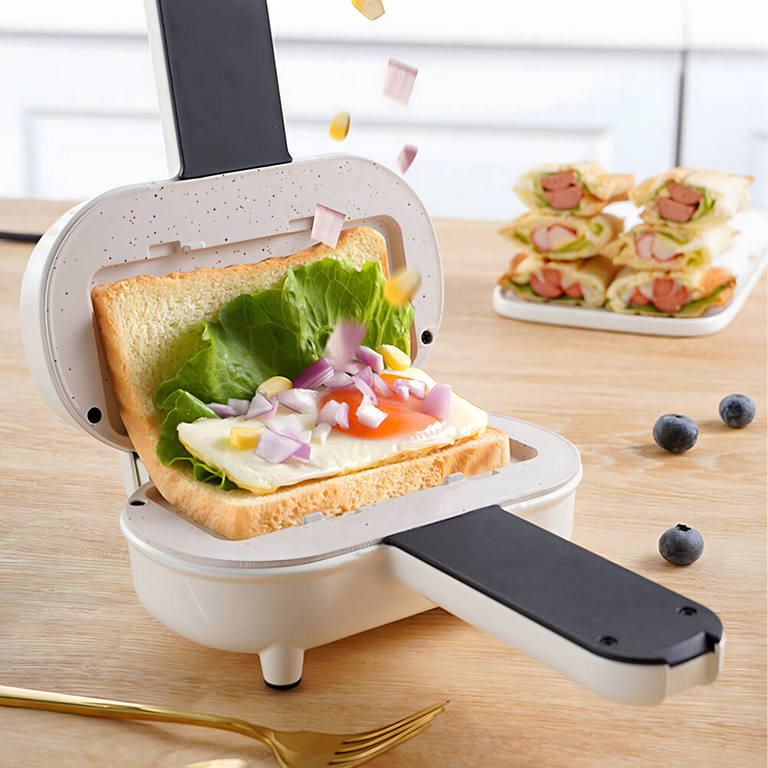 Toster Opiekacz do Kanapek Tostów Sandwich 700W Nieprzywierająca Powłoka (10)