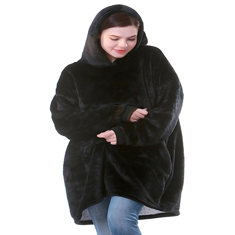 DUŻA BLUZA KOC KOCOBLUZA OVERSIZE GRUBA Z KAPTUREM SZLAFROK DAMSKA MĘSKA (10)