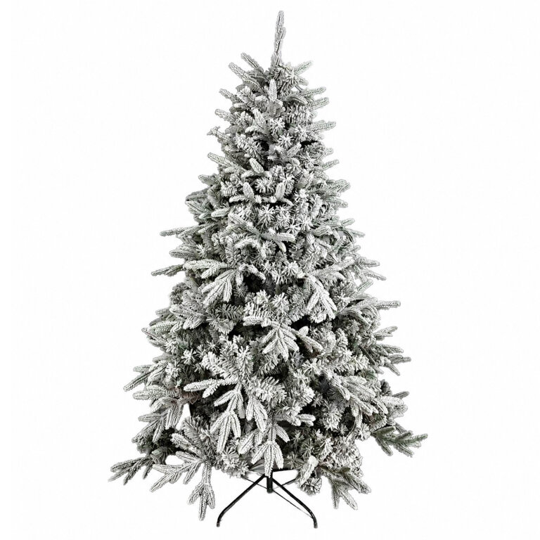 Choinka Mocno Ośnieżona Sztuczna Świerk Gęsta Żywa Stojak 220cm Premium (2)
