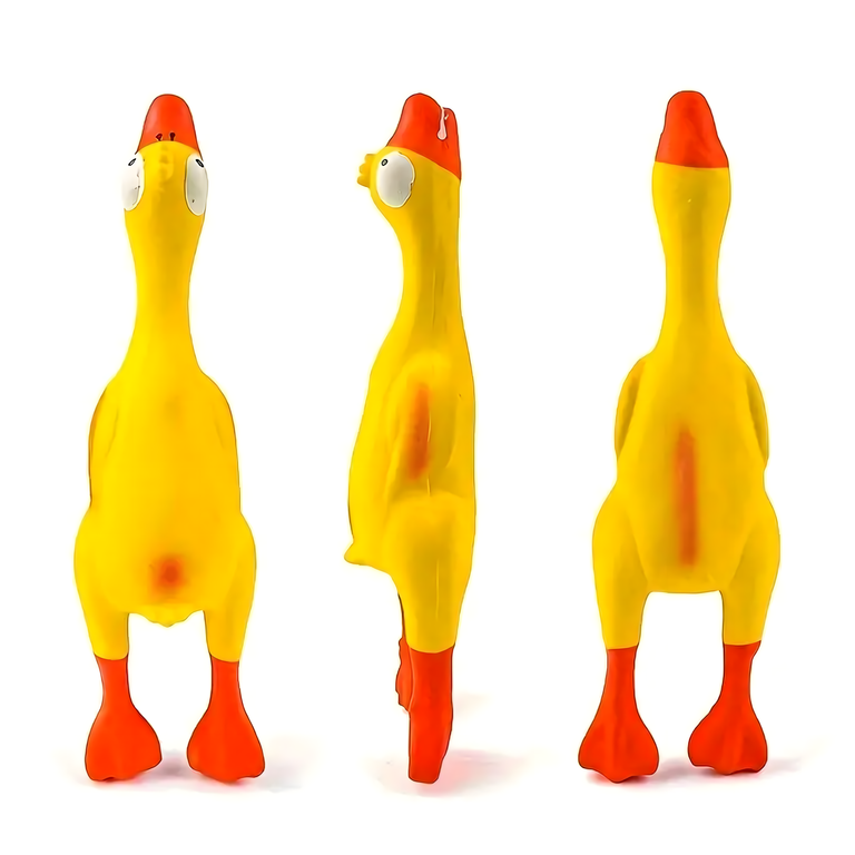 Piszcząca Duża Zabawka Gumowy Kurczak Duży dla Psa Szczeniaka Gryzak 22 cm (2)