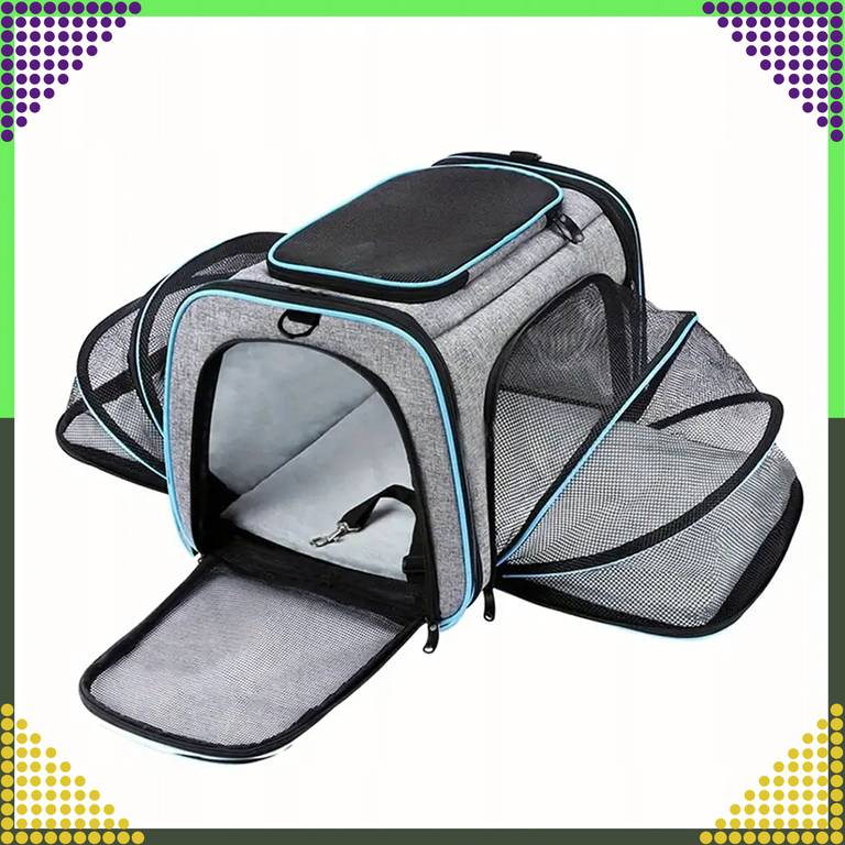 Torba Transportowa Kota Psa Transporter Rozkładany do 8kg Duży Wentylacja (3)