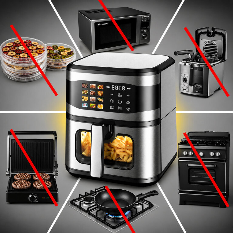 Frytkownica Beztłuszczowa Air Fryer 8L Frytownica 1700W 12 Programów Mocna (7)