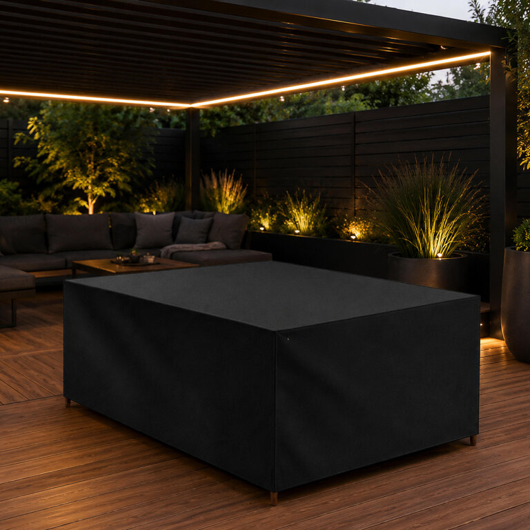 Pokrowiec Plandeka na Meble Ogrodowe Wodoodporny Stół Cateringowy 220x105x105 (13)