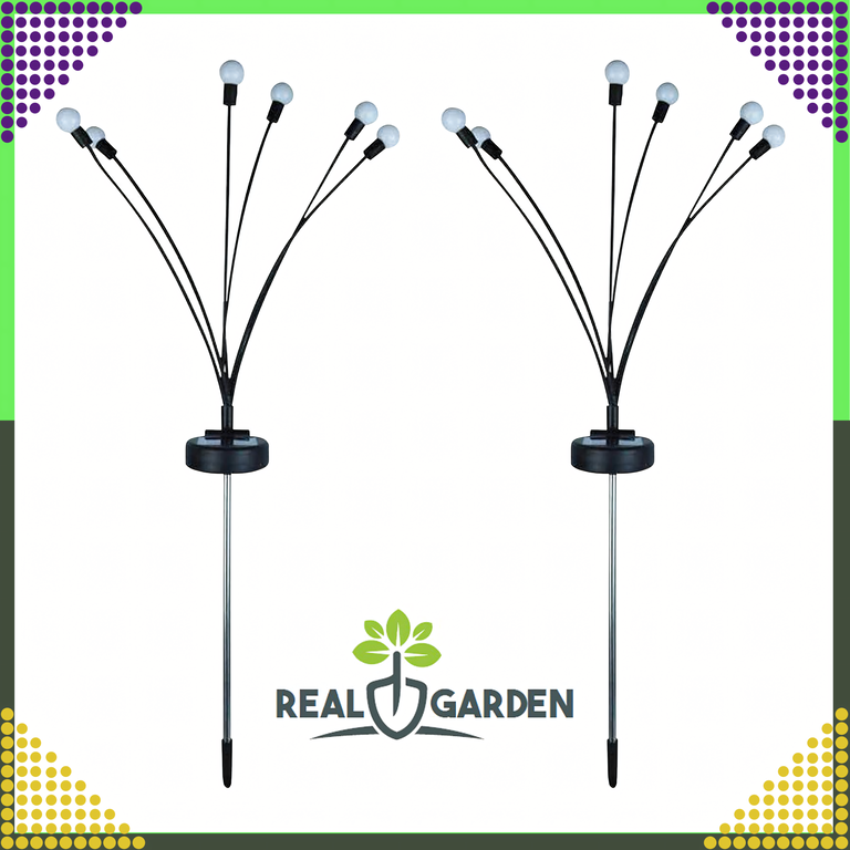Lampa Solarna 2 Sztuki Wbijana Ogrodowa 6 Led Czujnik Zmierzchu Firefly (4)