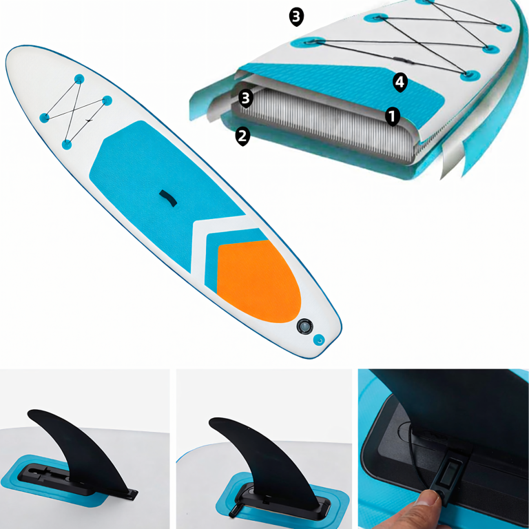 24 x Deska Sup Paddle Board do Pływania Pompowana Standu Up + Akcesoria 320 cm (9)