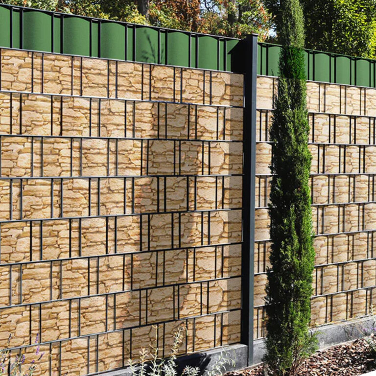 336 x Taśma Ogrodzeniowa 19cm x 35m Osłona Panelowa na Ogrodzenie Płot UV Kamień (9)