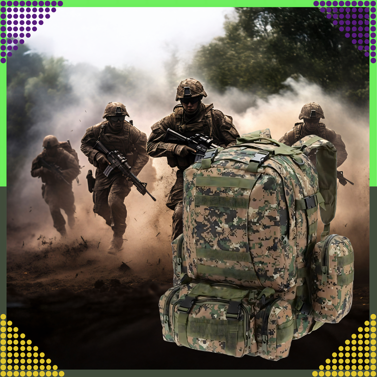 Plecak Szkolny Podróżny Taktyczny 4w1 Wojskowy Turystyczny Survival 50L (11)