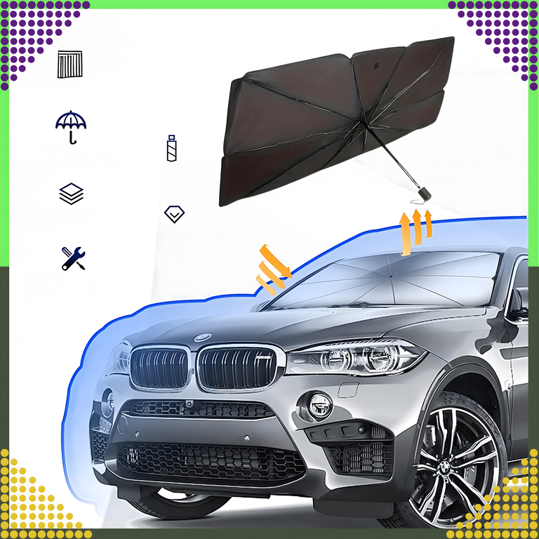 Roleta Parasol Osłona UV do Samochodu Przeciwsłoneczna na Szybę Auta Duża 65x125 (16)