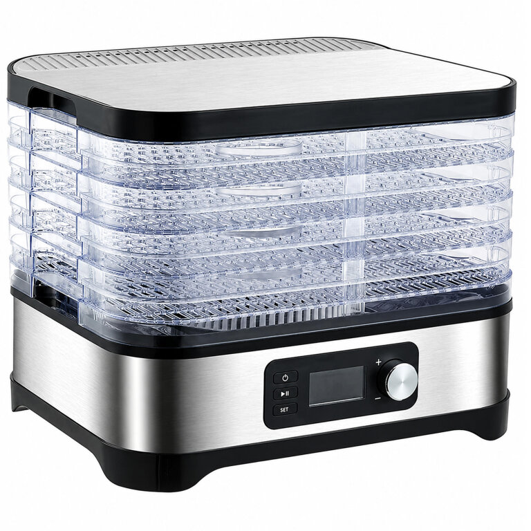 56x Suszarka Spożywcza do Grzybów Warzyw Owoców Pojemna Timer 5 Półek LCD (2)