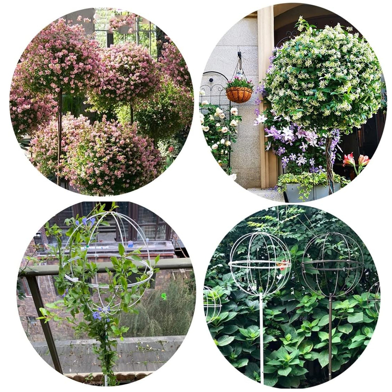 Pergola Ogrodowa Tarasowa Metalowa Podpora do Pnączy Róż Kwiatów 50x10cm biała (6)