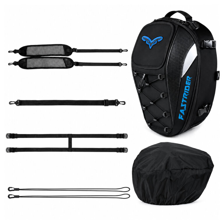 Plecak Motocyklowy Torba na Kask Siedzenie Wodoodporny Pokrowiec Sakwa 45L (5)