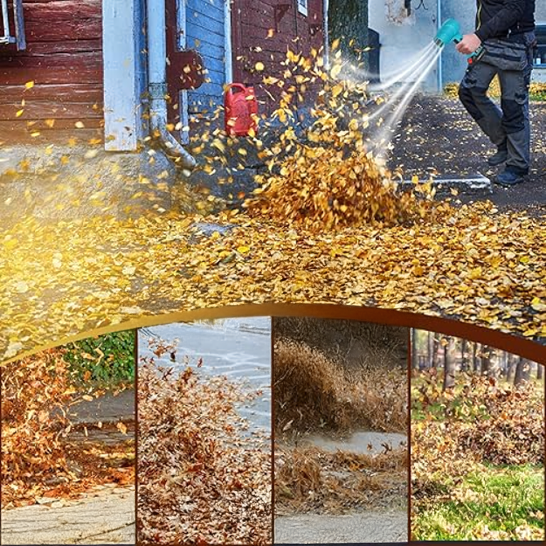 Dmuchawa Akumulatorowa Powietrzna Ręczna do Liści Kurzu Śniegu 400W 2 x Aku (7)